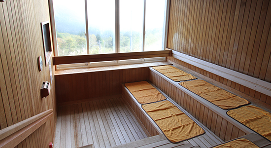the sauna
