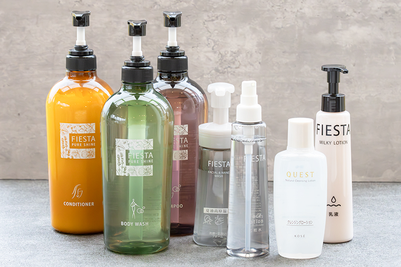 温泉浴室内のアメニティ